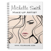 Minimalistische Pastel Peach Elegante Feminine Mak Notizblock (Vorderseite)