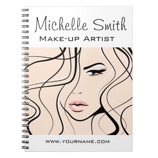 Minimalistische Pastel Peach Elegante Feminine Mak Notizblock (Vorderseite)