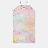 Minimalistische Pastel Rainbow Gold Geburtstag Geschenkanhänger (Rückseite)