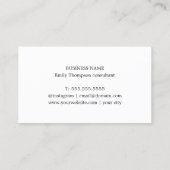 Minimalistische Pastel Red White Consultant Visitenkarte (Rückseite)