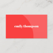 Minimalistische Pastel Red White Consultant Visitenkarte (Vorderseite)