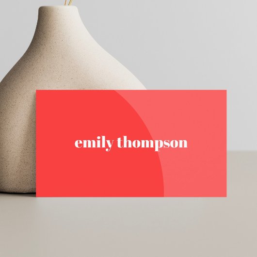 Minimalistische Pastel Red White Consultant Visitenkarte