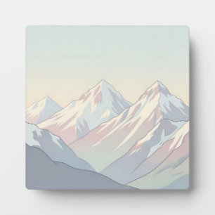 Minimalistische Pastell-Berglandschaft Fotoplatte