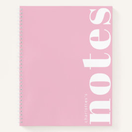 Minimalistische Pastell Pink Typografie Moderne Cu Notizblock