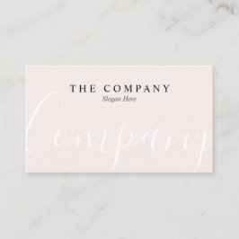 Minimalistische Pastell Pink Typografie-Visitenkar Visitenkarte