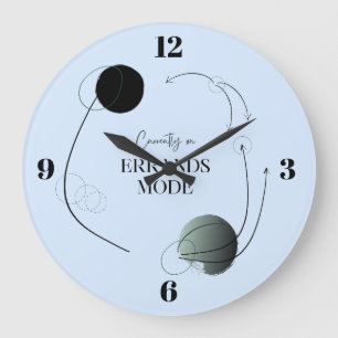 Minimalistische Pastellblaue Moderne Uhr mit Plane