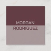 Minimalistische Pastellfarben, erdfarben, moderner Quadratische Visitenkarte (Vorderseite)