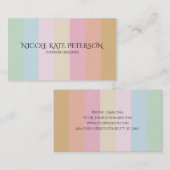 Minimalistische Pastellfarben - Innenarchitekt Visitenkarte (Vorne/Hinten)
