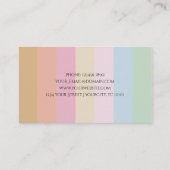 Minimalistische Pastellfarben - Innenarchitekt Visitenkarte (Rückseite)