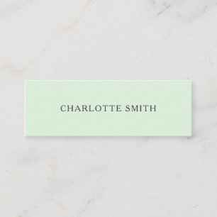 Minimalistische, pastellgrün, moderne Visitenkarte