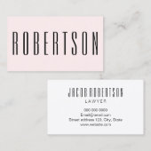 Minimalistische, pastellrosa, moderne Visitenkarte (Vorne/Hinten)