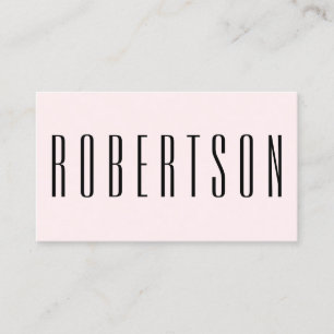 Minimalistische, pastellrosa, moderne Visitenkarte