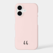 Minimalistische pastellrosa monogrammierte Initial