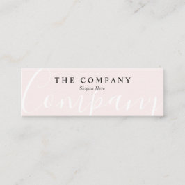 Minimalistische Pastellrosa Typo Mini Business Car Visitenkarte