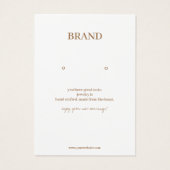 Minimalistische Pastelschmuckkarte (Rückseite)