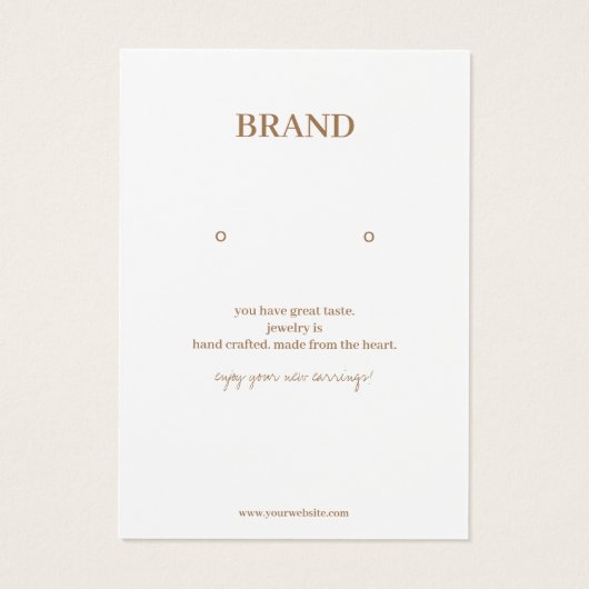 Minimalistische Pastelschmuckkarte (Rückseite)