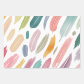 Minimalistische Pastete Abstrakt Brush Strokes Geschenkpapier Set (Vorderseite 3)