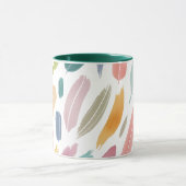 Minimalistische Pastete Abstrakt Brush Strokes Tasse (Zentrum)