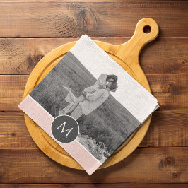 Minimalistische Pastete Rosa Personalisierter Name Geschirrtuch