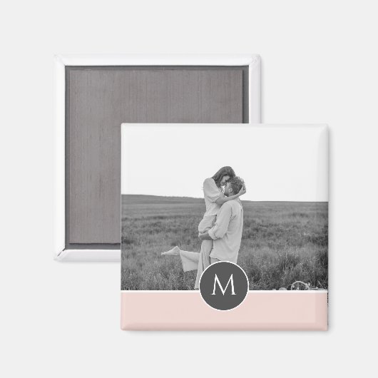 Minimalistische Pastete Rosa Personalisierter Name Magnet (Vorderseite/Rückseite)