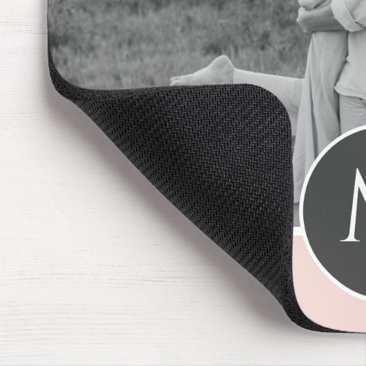 Minimalistische Pastete Rosa Personalisierter Name Mousepad (Ecke)