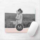 Minimalistische Pastete Rosa Personalisierter Name Mousepad (Mit Mouse)