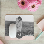 Minimalistische Pastete Rosa Personalisierter Name Mousepad<br><div class="desc">Minimalistische Pastete Rosa Personalisierter Name und Foto</div>