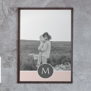 Minimalistische Pastete Rosa Personalisierter Name Poster