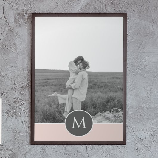 Minimalistische Pastete Rosa Personalisierter Name Poster