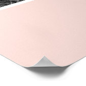 Minimalistische Pastete Rosa Personalisierter Name Poster (Ecke)