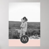 Minimalistische Pastete Rosa Personalisierter Name Poster (Vorne)