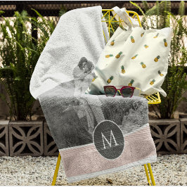 Minimalistische Pastete Rosa Personalisierter Name Strandtuch