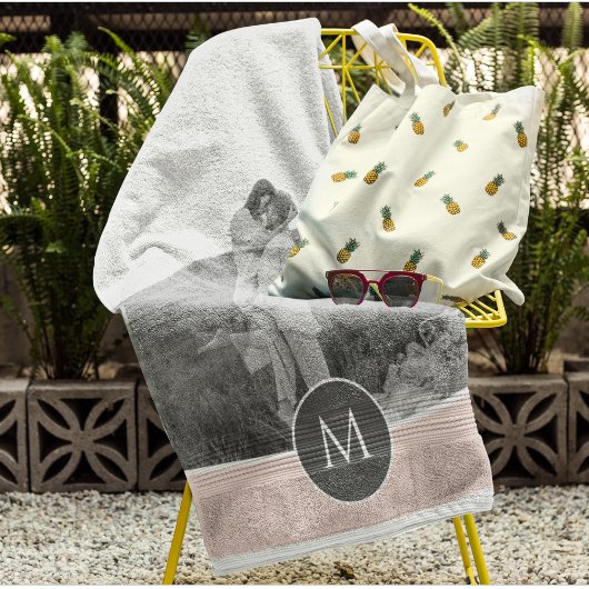 Minimalistische Pastete Rosa Personalisierter Name Strandtuch