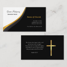 Minimalistische Pastor-Visitenkarte