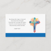 Minimalistische Pastor-Visitenkarte Visitenkarte (Rückseite)