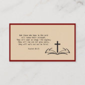 Minimalistische Pastor-Visitenkarte Visitenkarte (Rückseite)