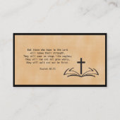 Minimalistische Pastor-Visitenkarte Visitenkarte (Rückseite)