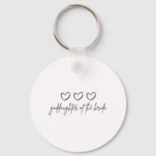 Minimalistische Patentochter der Braut Passende Ho Schlüsselanhänger