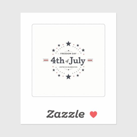 Minimalistische Patriotische Aufkleber - Retro, 4. (Blatt)