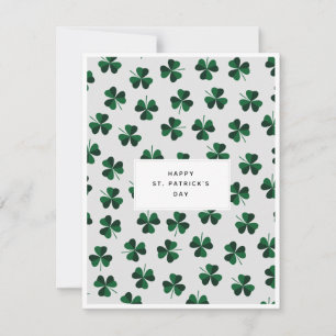 Minimalistische Pattern St. Patrick's Day Card Feiertagskarte