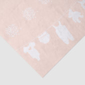 Minimalistische Peach Clothesline Kindermädchendus Seidenpapier (Detail)