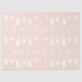 Minimalistische Peach Clothesline Kindermädchendus Seidenpapier (Vorderseite)