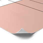 Minimalistische Peach Horizon Line Art Poster (Ecke)