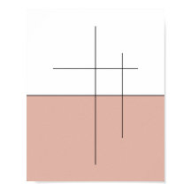 Minimalistische Peach Horizon Line Art