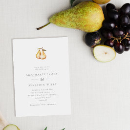 Minimalistische Perfect Pear Wedding Einladung