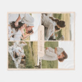 Minimalistische Personalisierte 4-Fotos-Collage Fleecedecke (Vorderseite (Horizontal))