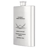 Minimalistische Personalisierte Bachelor Party Flachmann (Links)