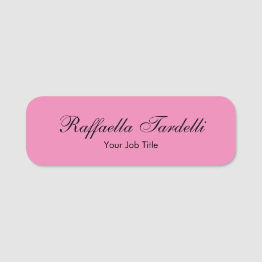 Minimalistische personalisierte, benutzerdefiniert namensschild (Vorderseite)