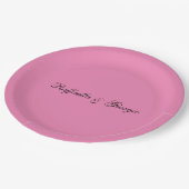 Minimalistische personalisierte, benutzerdefiniert pappteller (Schrägansicht)