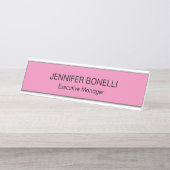 Minimalistische personalisierte, benutzerdefiniert schreibtischnamensplakette (Vorderseite )